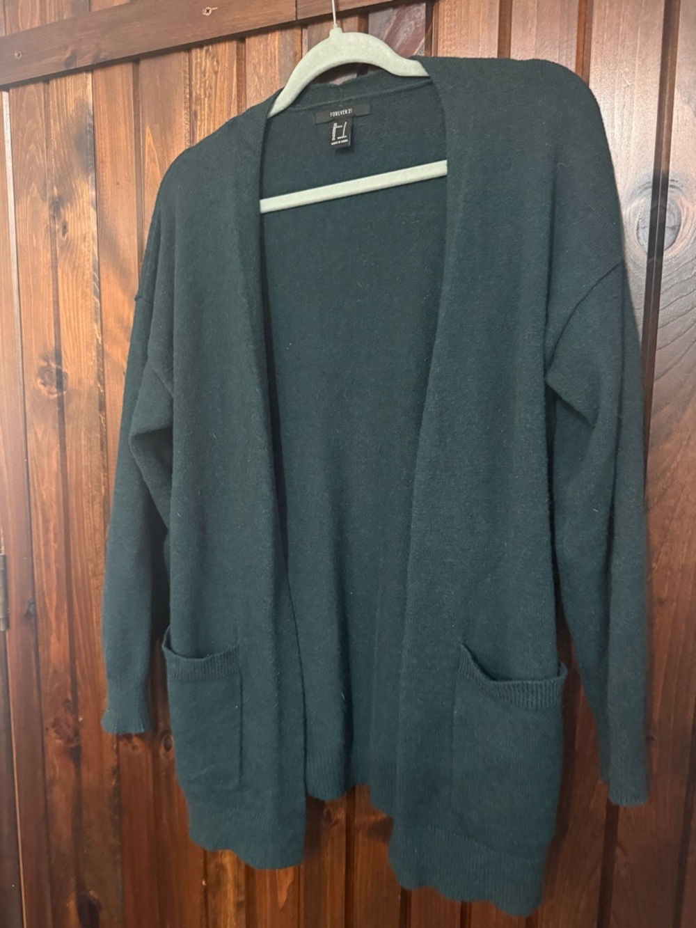 Forever 21 Dark Green Cardigan Sweater